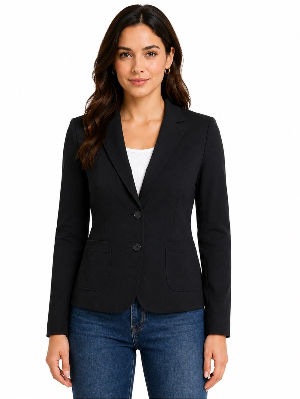 The Limited Black Tailored Stretch Blazer Career Jacket — XS